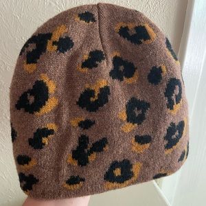 Madewell leopard print beanie
